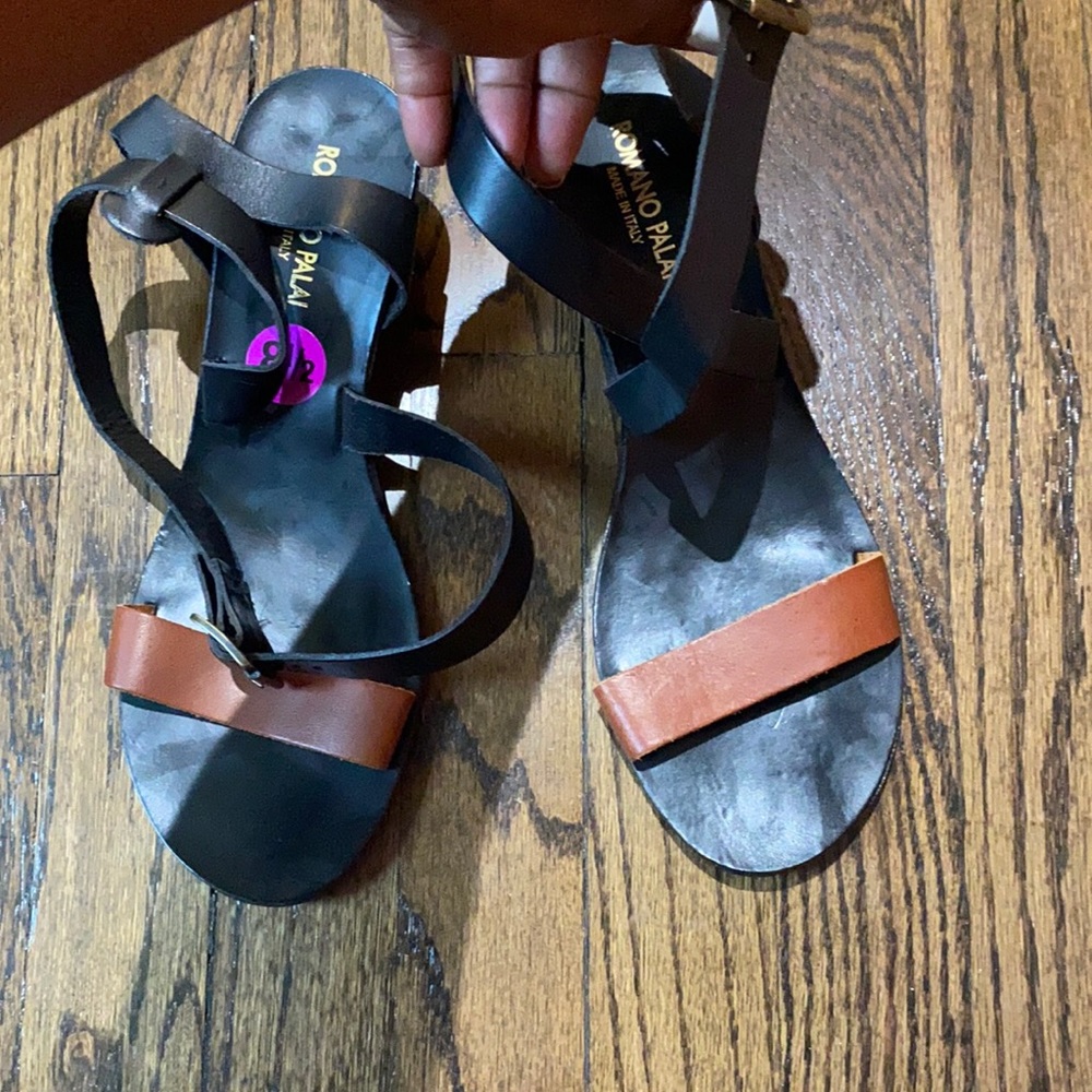 Black and Tan sandal